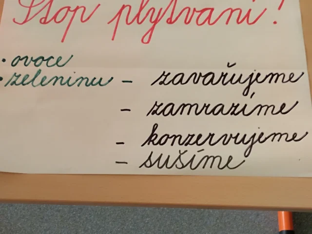 Projektová výuka č.1: “Stop plýtvání, aneb učíme se hospodařit”