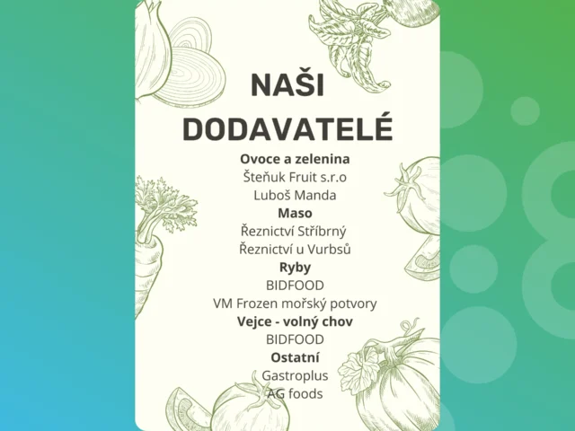 NAŠI DODAVATELÉ